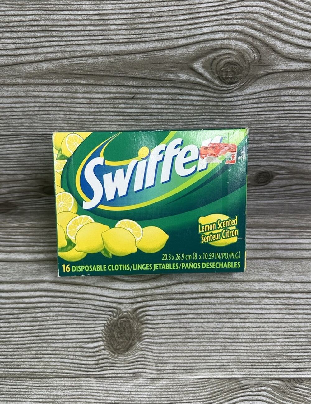 Swiffer Disposable Cloths Lemon Scented Refills 16 Count Dry Sweeping *READ*